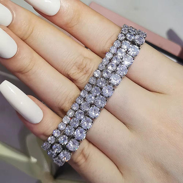 Silver Zircon Tennis Bracelet