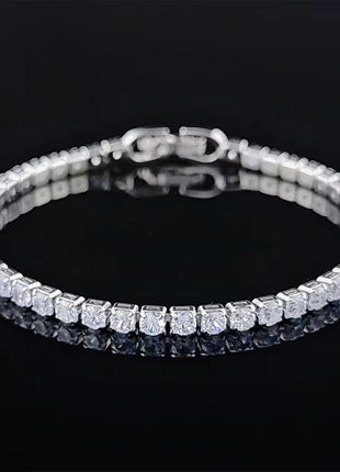 Silver Zircon Tennis Bracelet