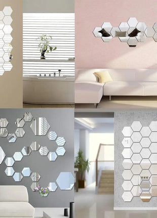 Hexagon 3D Mirror Wall