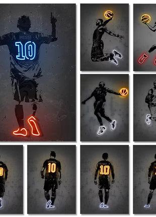 Neon Style Wall Art Posters