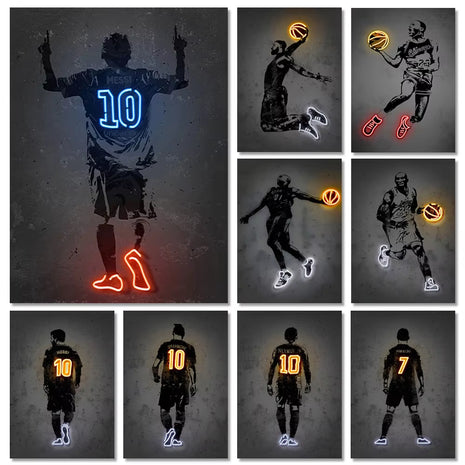 Neon Style Wall Art Posters