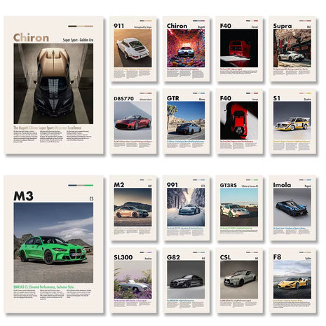 Famous Cars Wall Art Posters