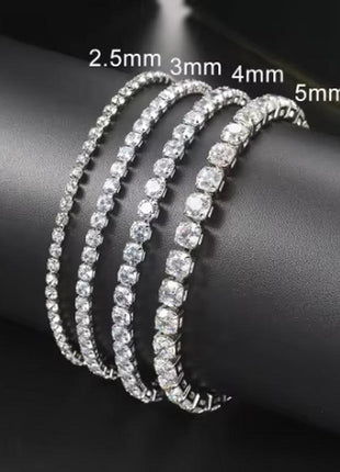 Silver Zircon Tennis Bracelet
