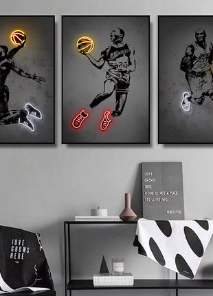 Neon Style Wall Art Posters