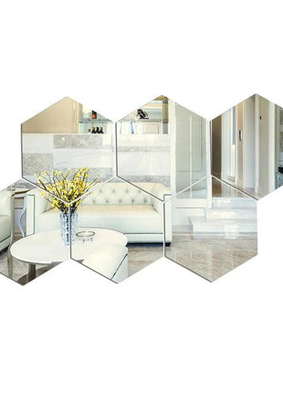 Hexagon 3D Mirror Wall