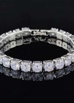 Silver Zircon Tennis Bracelet