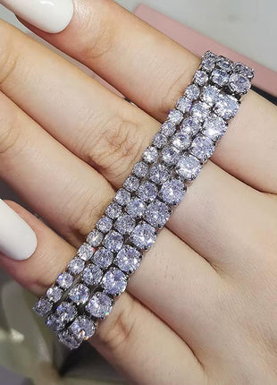 Silver Zircon Tennis Bracelet