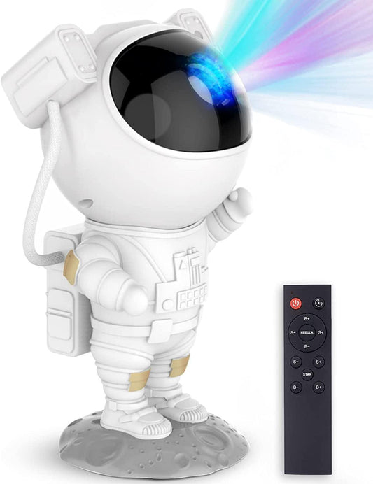 Galaxy Night Light Projector Astronaut Lamp with Timer and 360° Adjustable