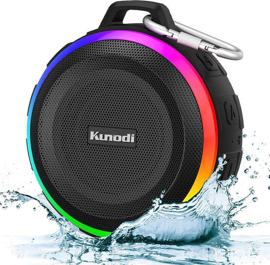 H2O Bluetooth Shower Speaker: IPX7 Waterproof, Dynamic Lights, True Wireless Stereo and Clip Portable